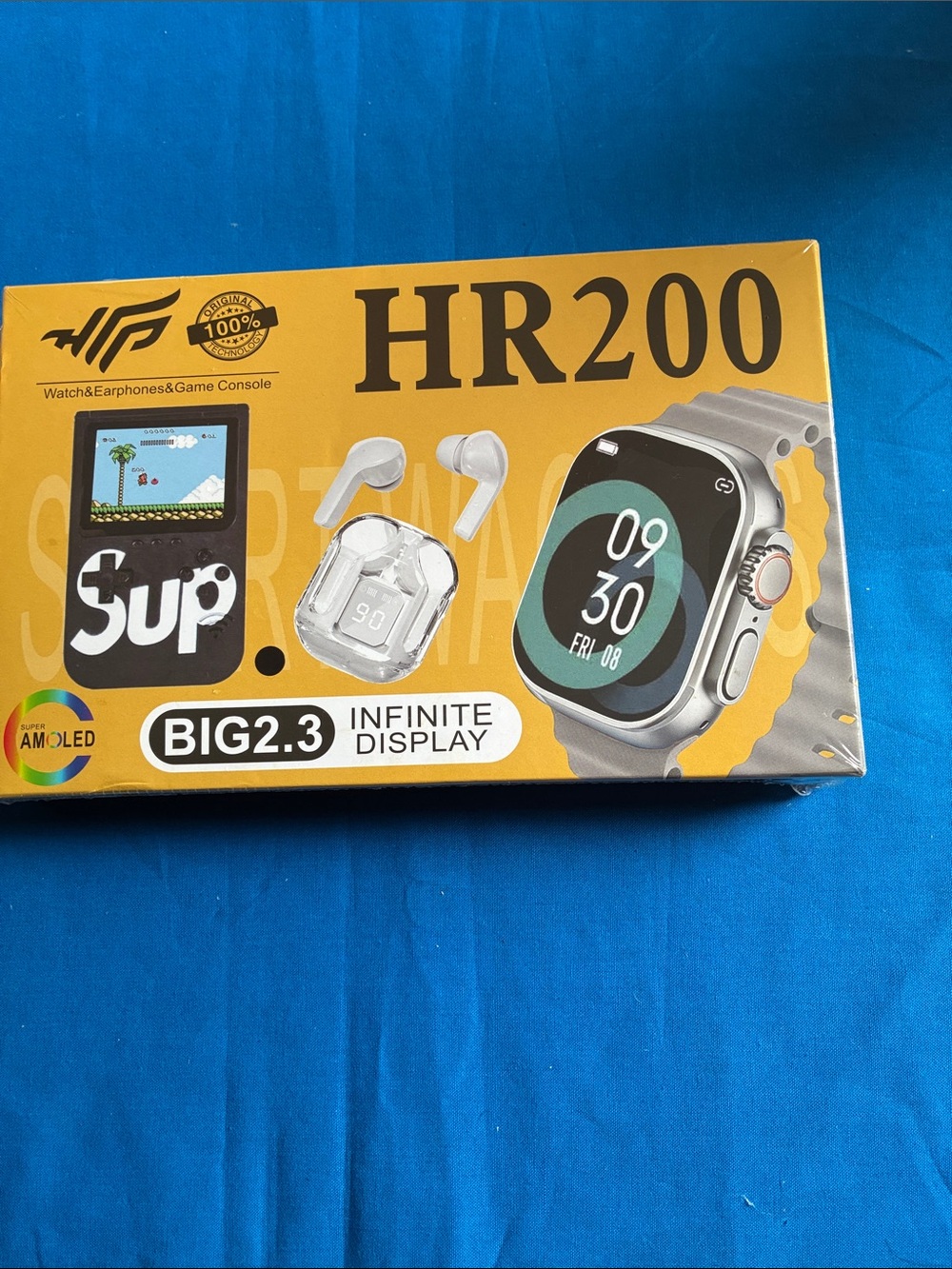 HR200 Smartwatch with Earbuds - and game console